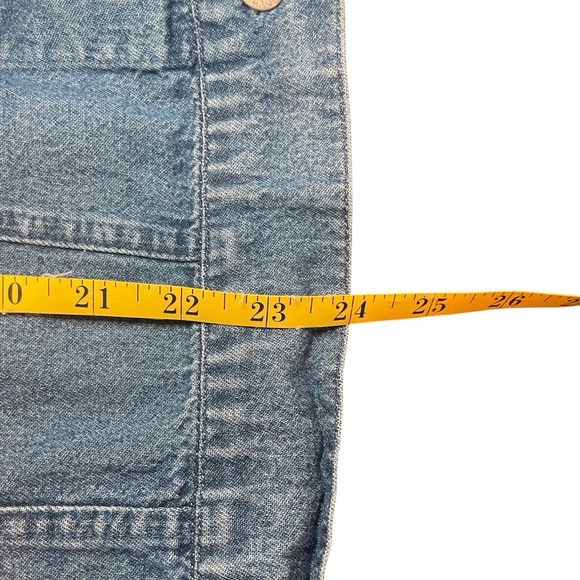 Denim & Co Womens Denim Jean Jacket Blue 100% Cotton USA Flag Embroidery Medium - Picture 10 of 11